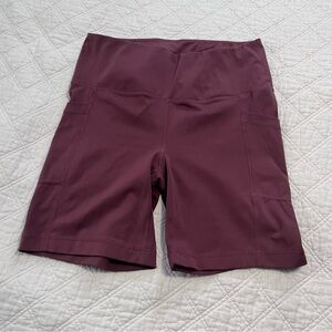 Yogalicious Women's Burgundy Athletic Shorts